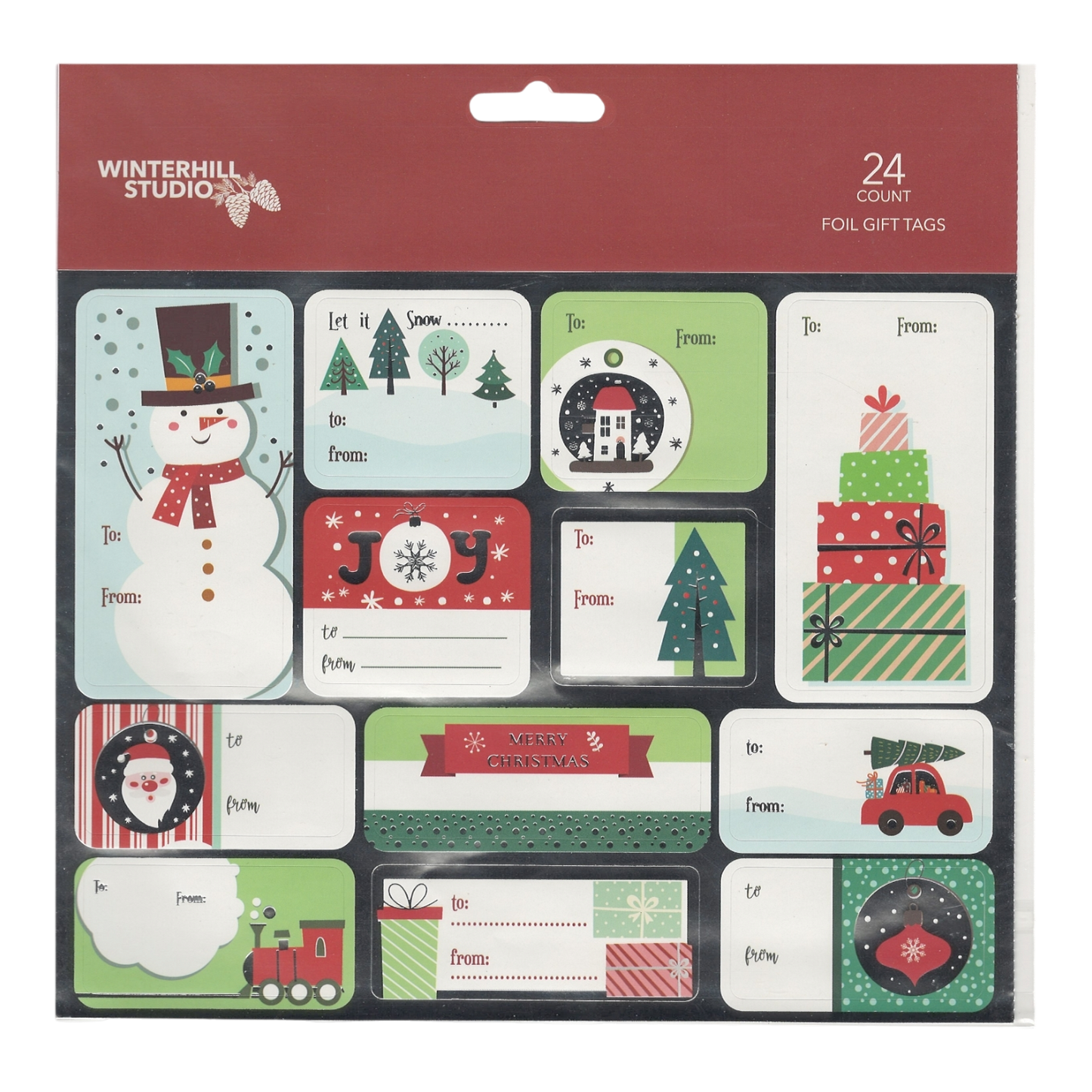 Foil Peel and Stick Gift tags - Silver Pastels