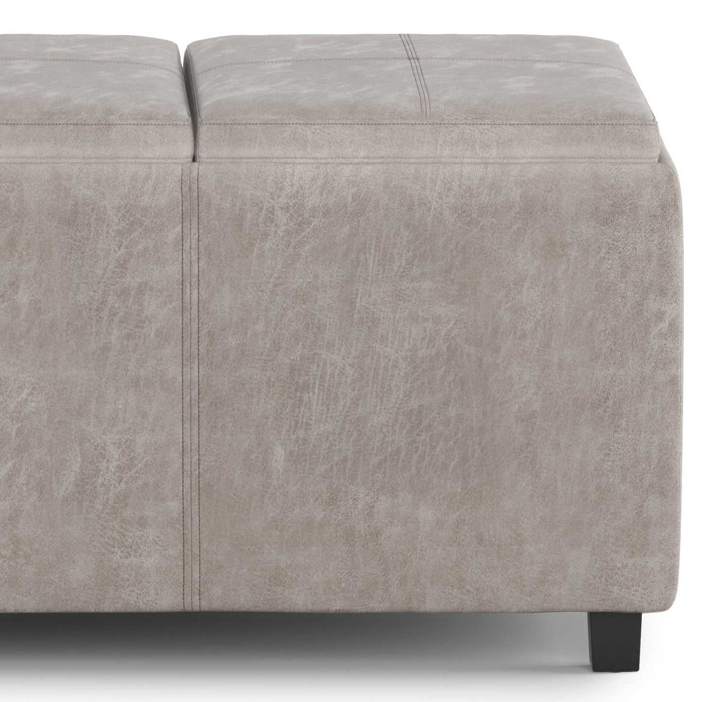 Avalon 42 Inch Wide Storage Ottoman in Distressed