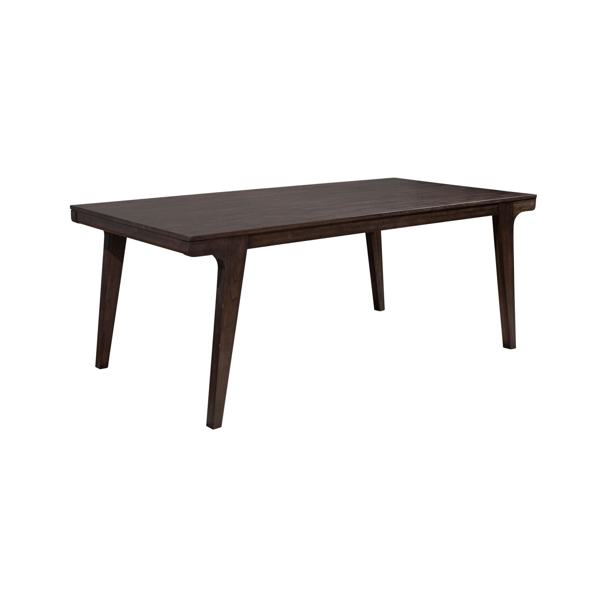 Olejo Dining Table in chocolate brown finish, perfect for casual or fine dining experiences.