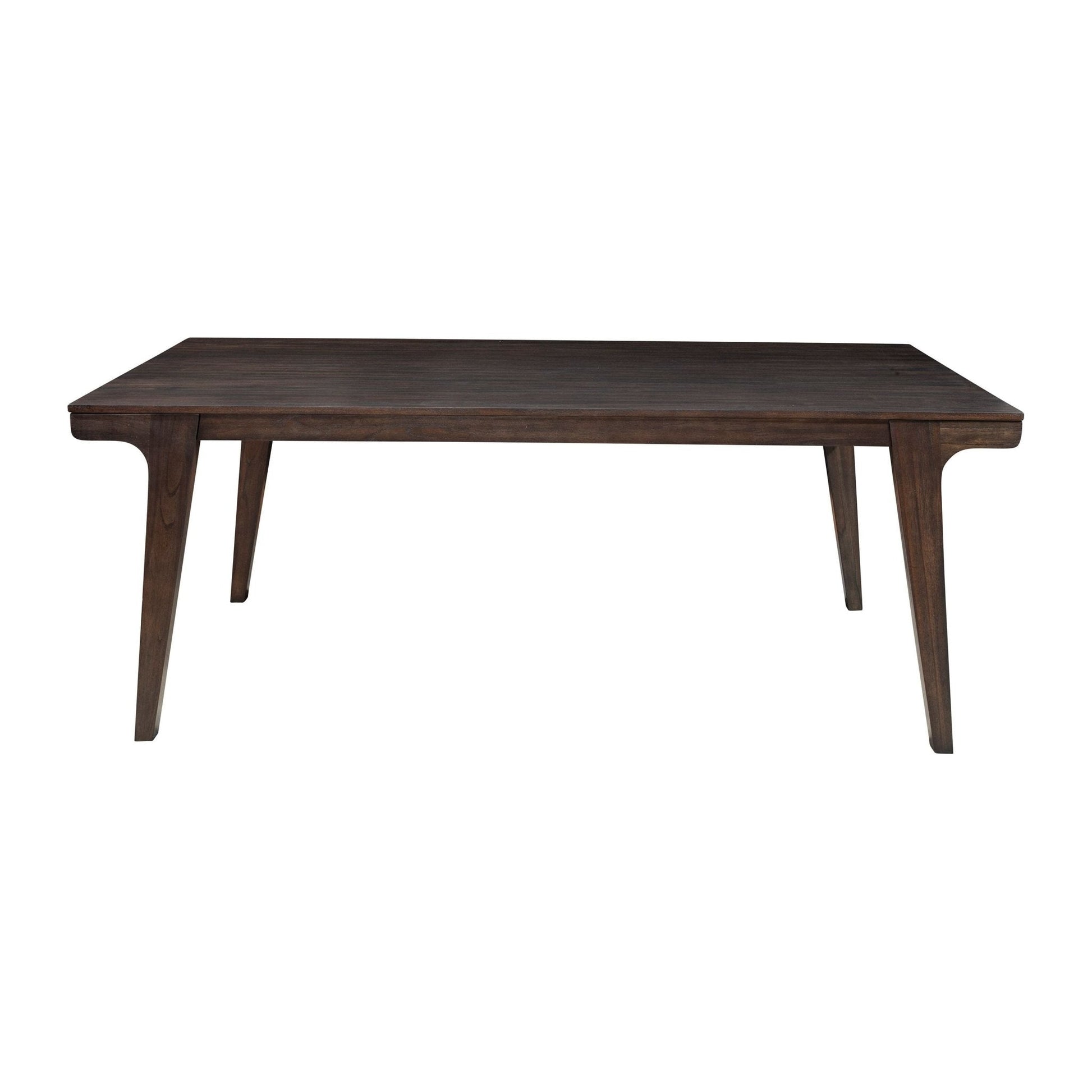 Olejo Dining Table in chocolate finish, perfect for enhancing your dining room decor with timeless style.