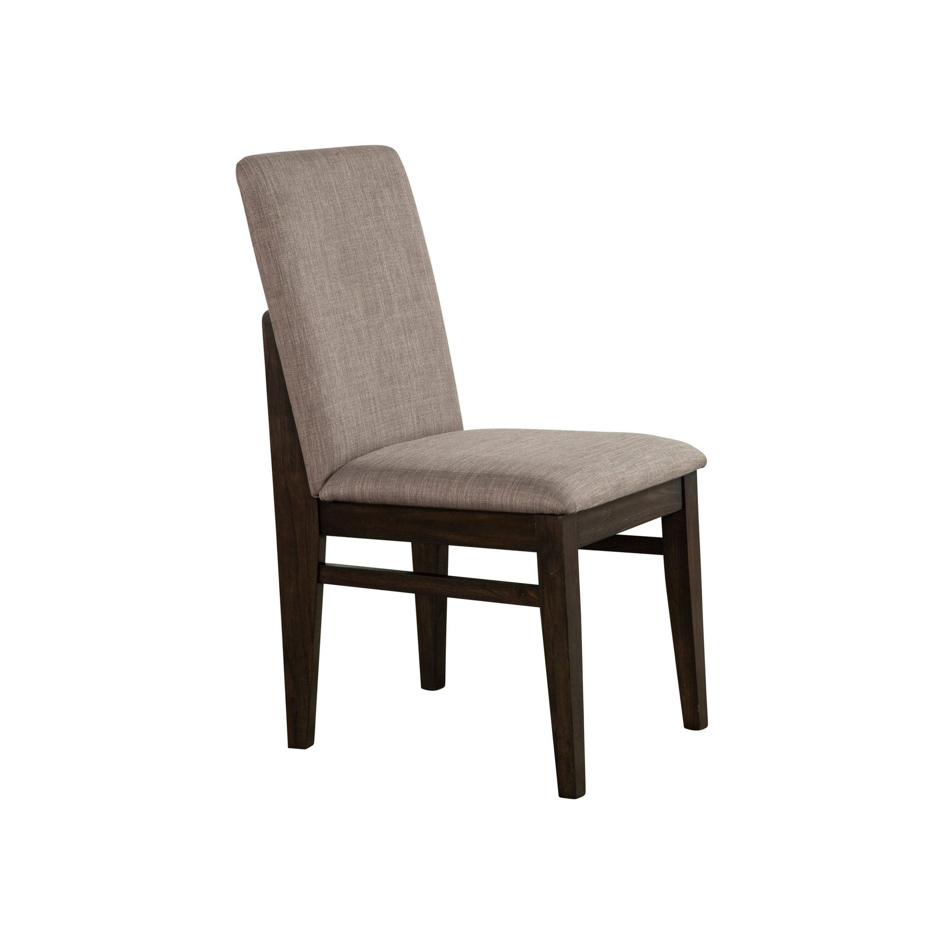 Olejo Side Chairs in chocolate finish, perfect for enhancing dining room decor and style.
