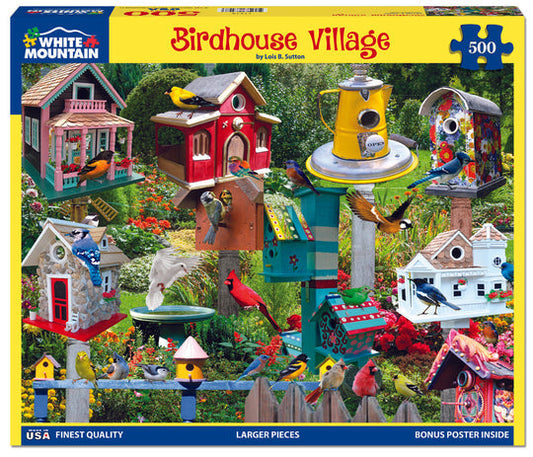 Birdhouse Village - 500 Piece Jigsaw Puzzle