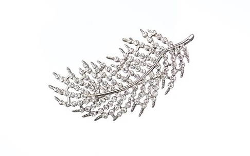 3 Inch Feather Pin - Zinc - Silver