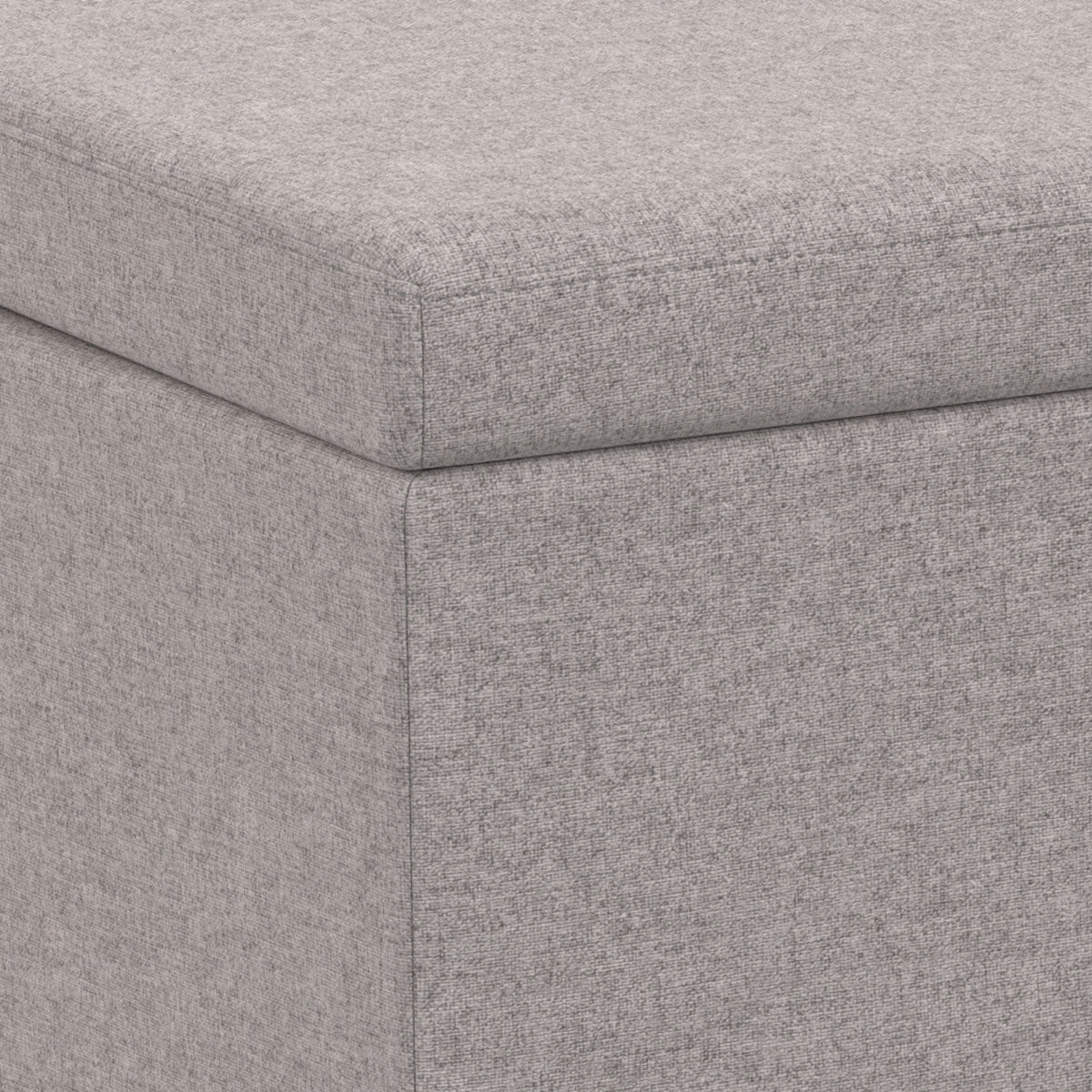 Avalon 54 Inch Wide Extra Large Storage Ottoman Bench in Cloud