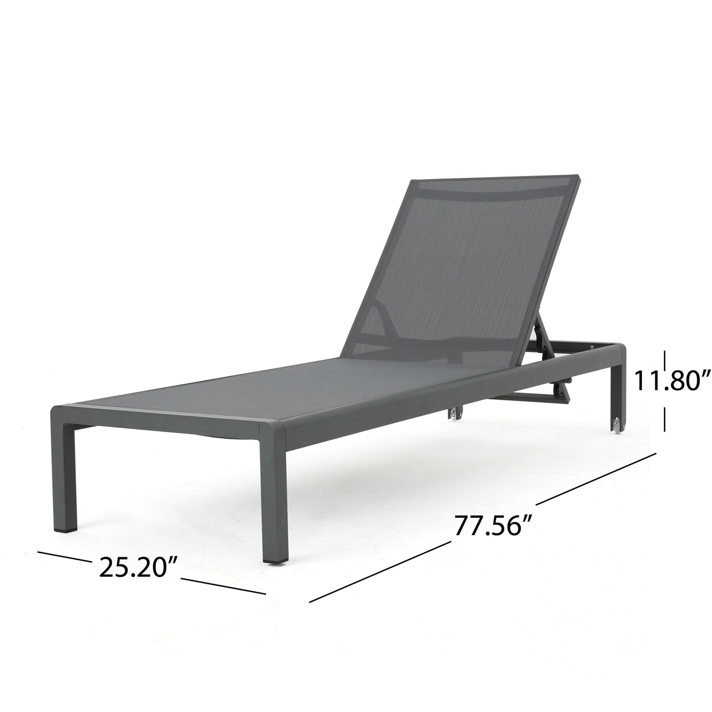 Cape Coral KD Chaise Lounge Grey (Set of 2)