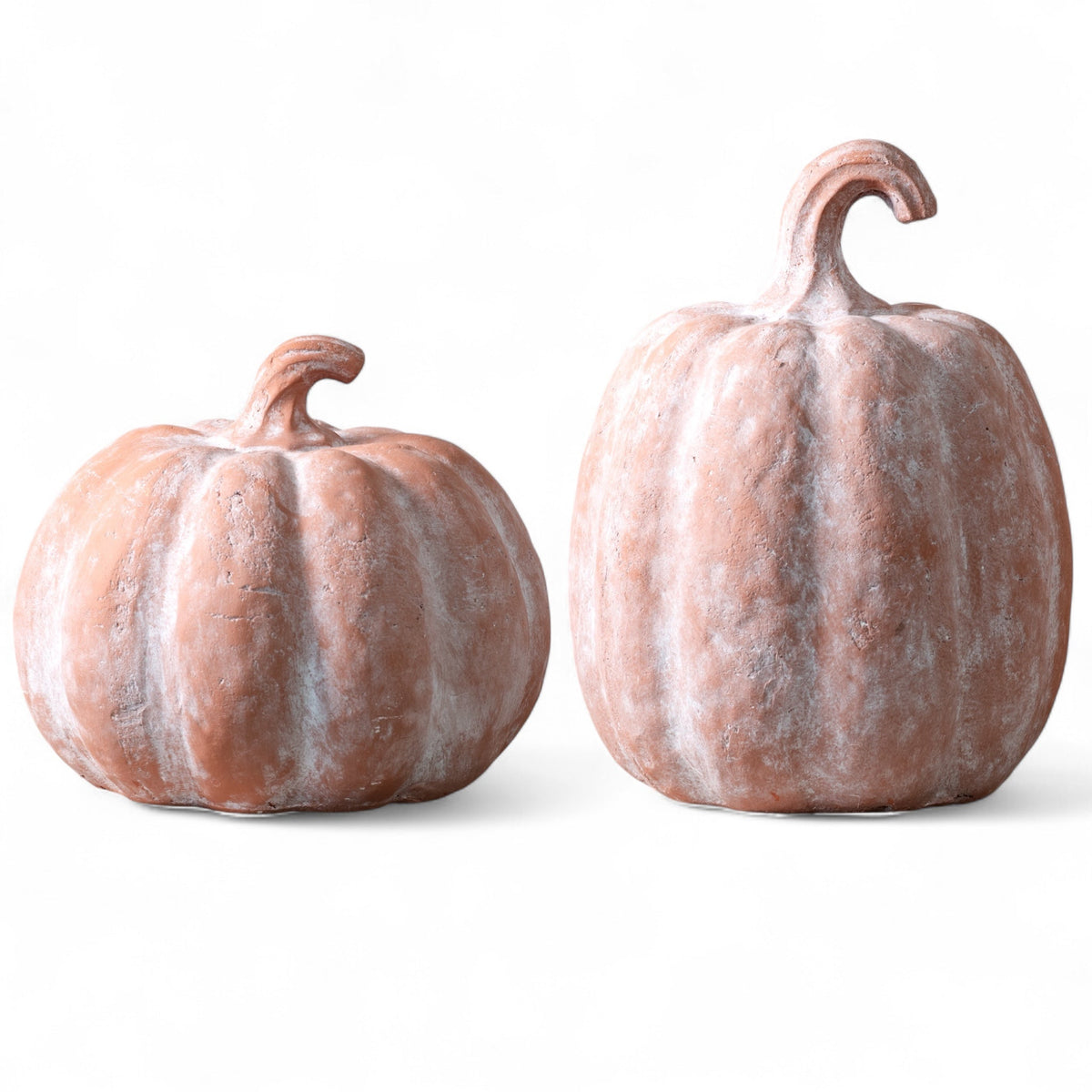 Orange Terracotta Pumpkins | 2 Sizes