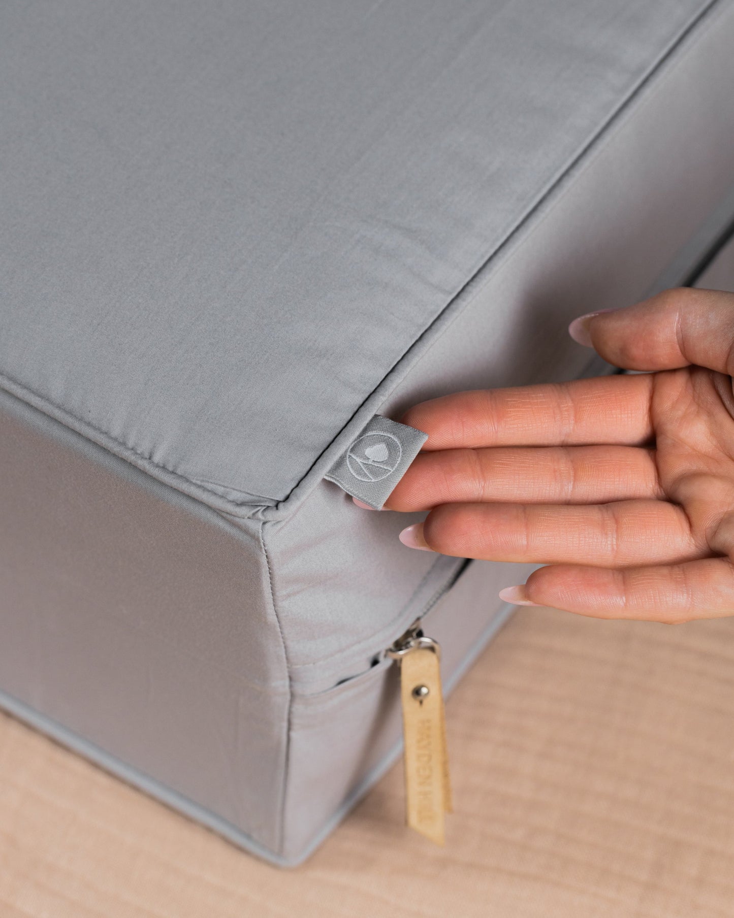 Double Extra Large Organic Cotton Storage Bag in Gray