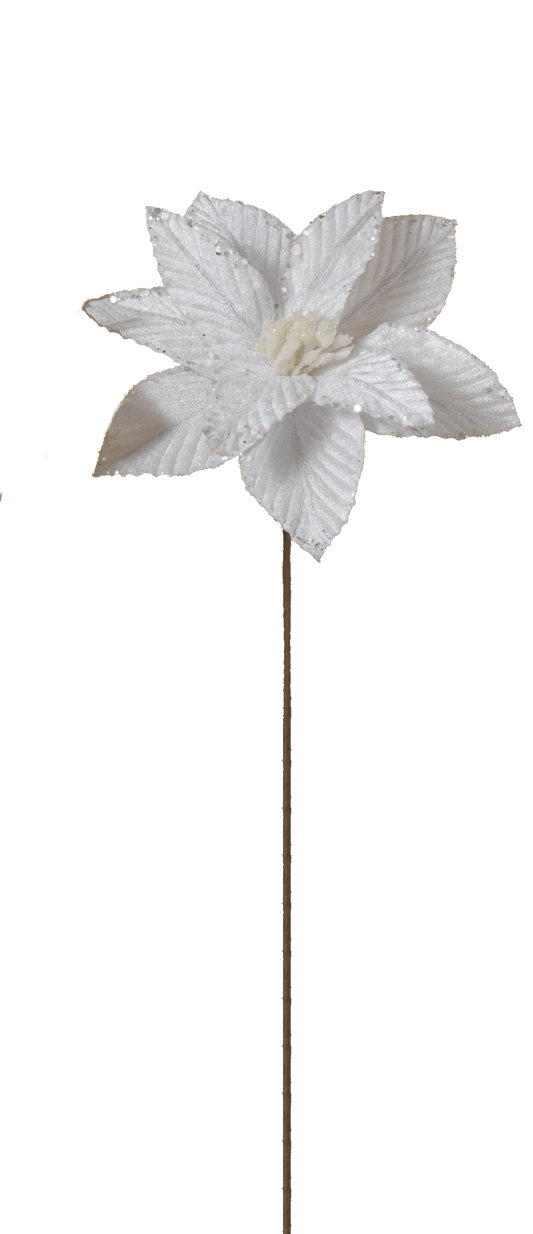 12" Poinsettia Pick -