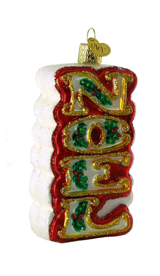 Old World Christmas Noel Glass Ornament