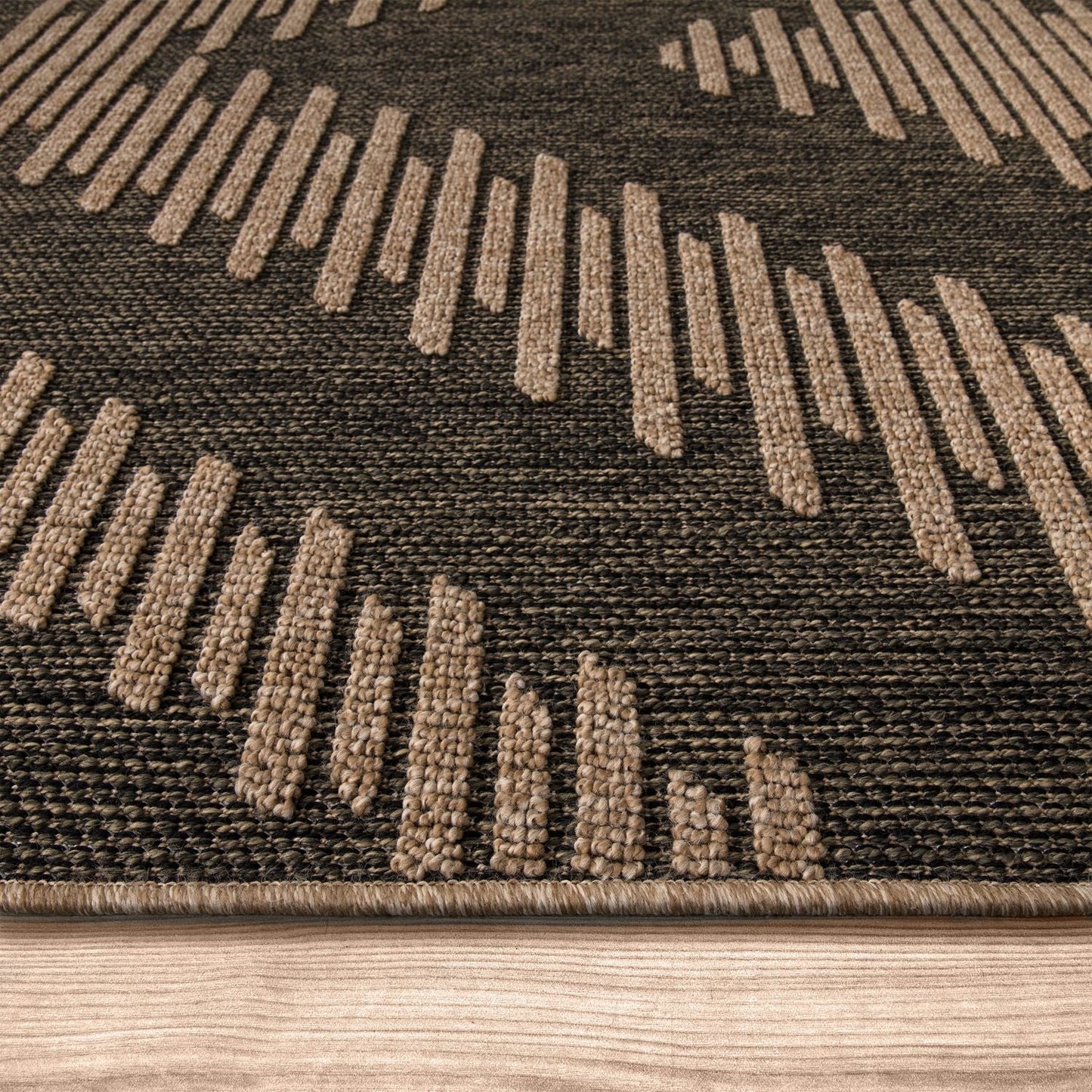 In- & Outdoor Rug Cologne with Bohemian Diamond Pattern
