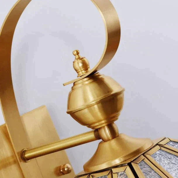 Estelle's Full Copper Outdoor Waterproof Wall Lamp - Elegant Stair and Balcony Lighting