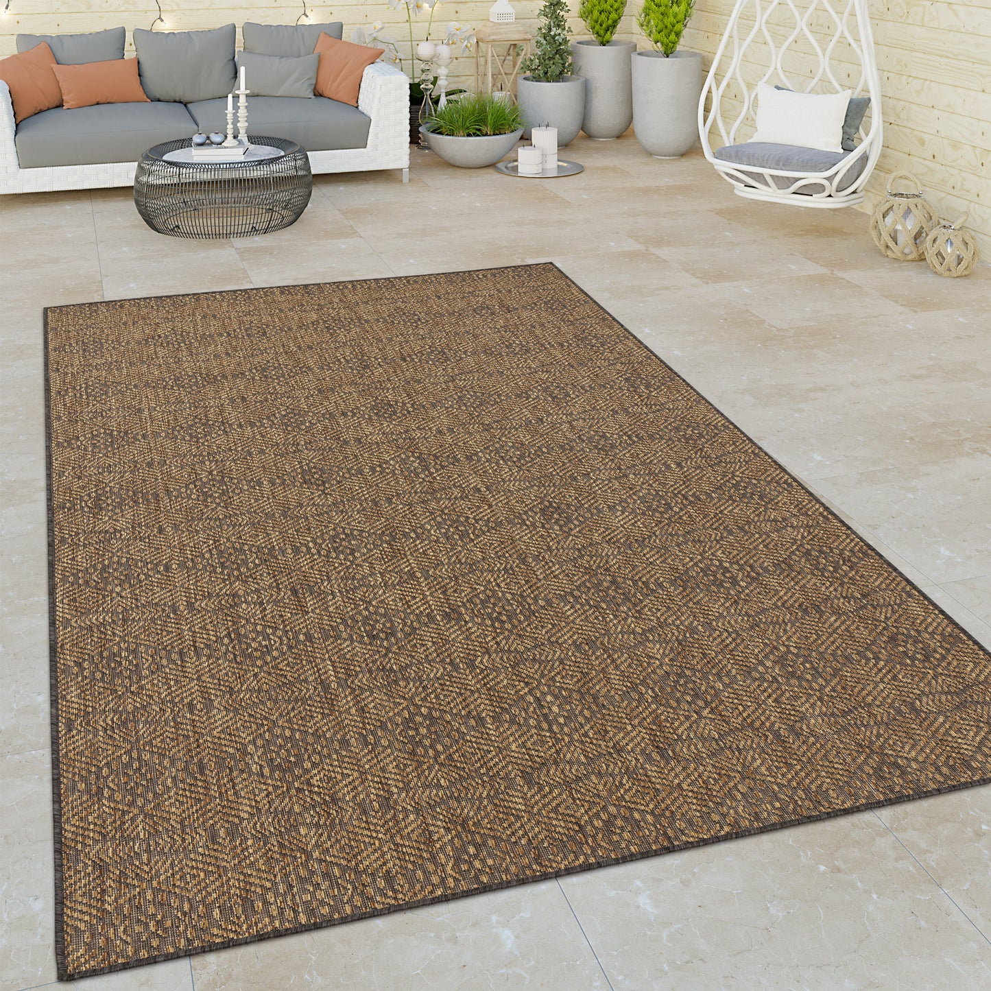 Indoor & Outdoor Rug Captera with Aztec Pattern