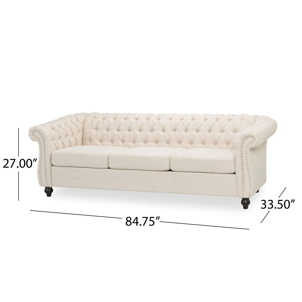 Chesterfield Style 3 Seater Sofa