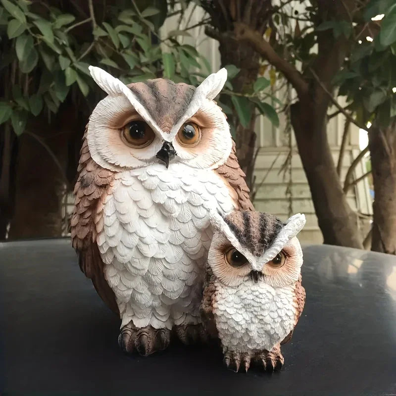 Owl Garden Statues Realistic for Yard