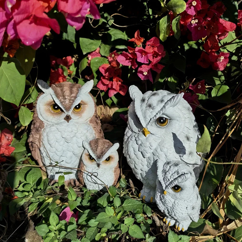 Owl Garden Statues Realistic for Yard