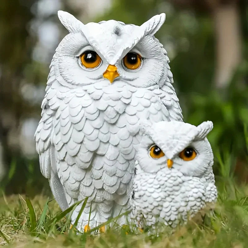 Owl Garden Statues Realistic for Yard