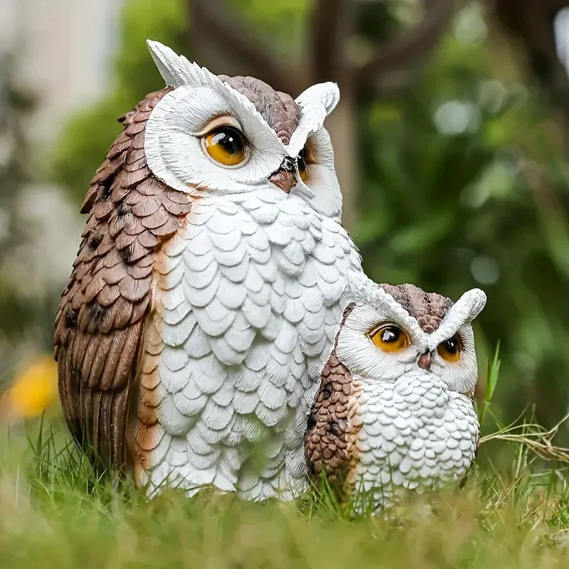 Owl Garden Statues Realistic for Yard