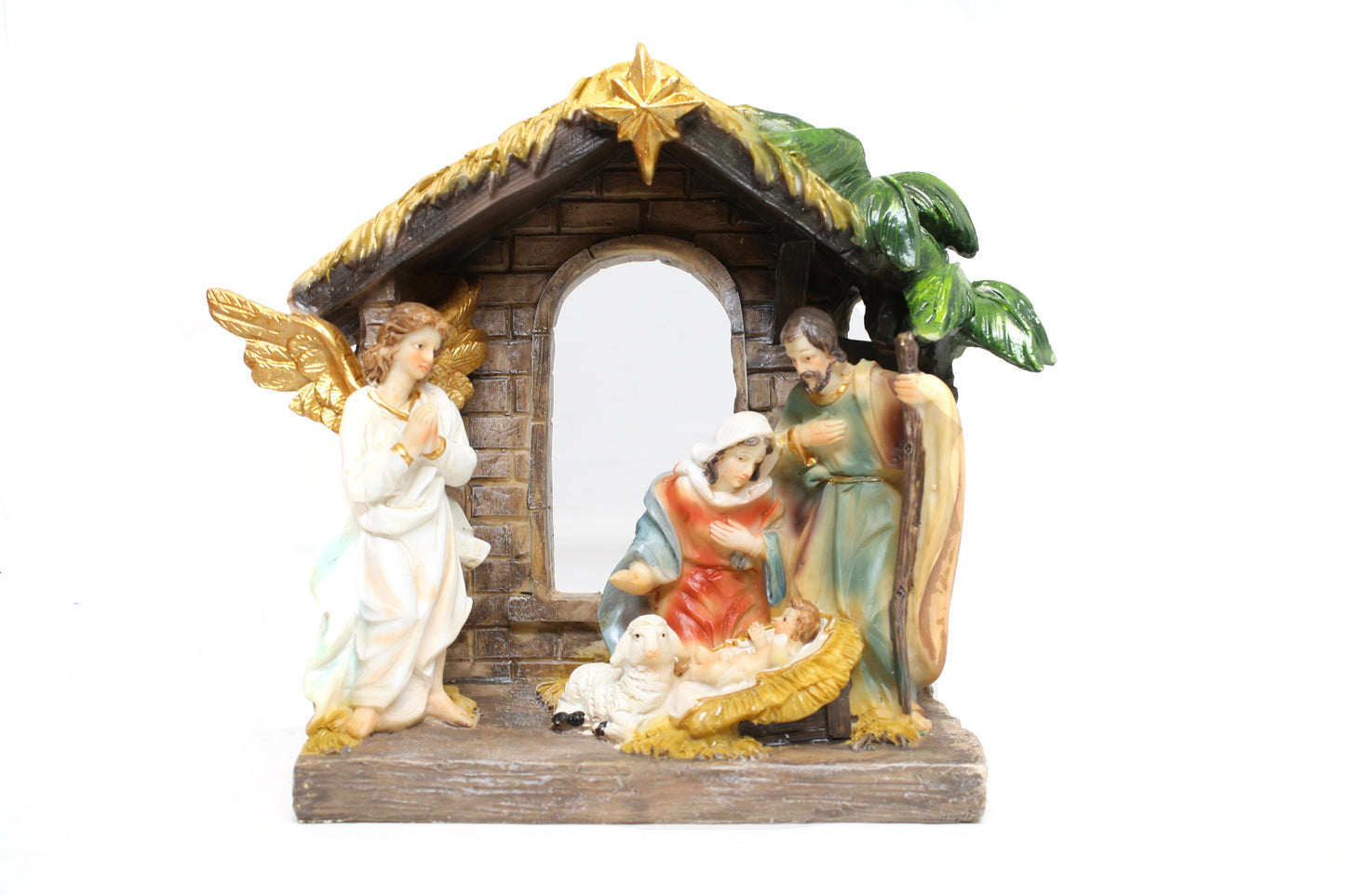 Painted Holy Family Nativity