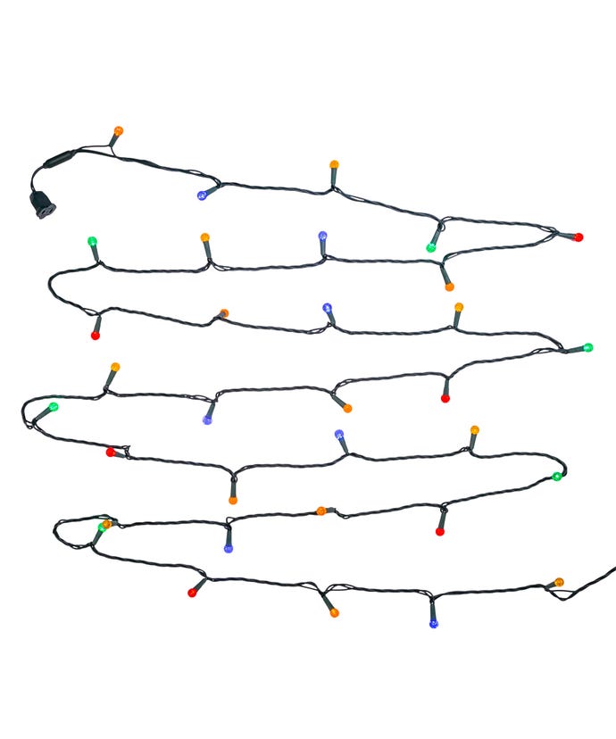 35-Light Multicolor G12 Green Wire LED Light Set