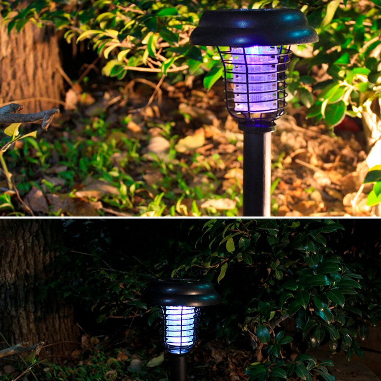 Solar LED Garden Pathway Light with Built-in Bug Zapper