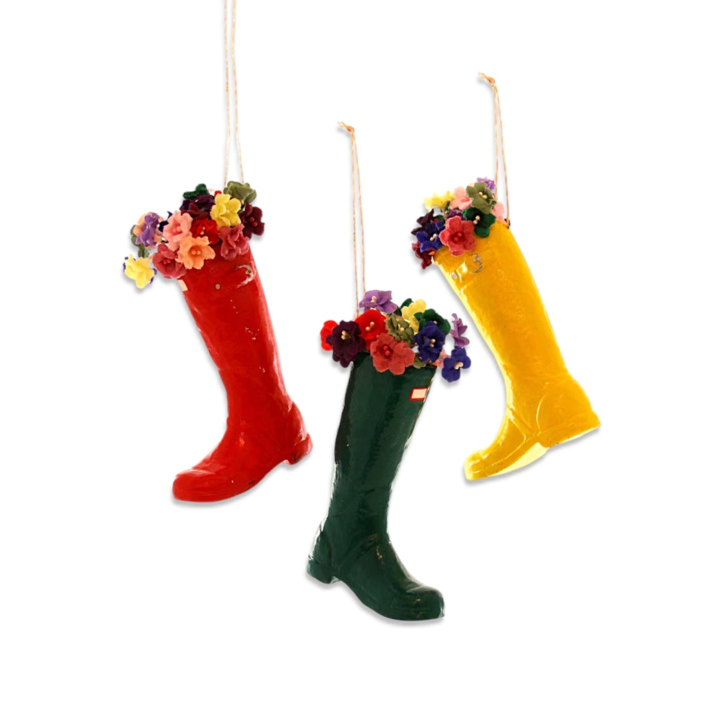 Paper Mache Gardener’s Wellie Boot Ornament