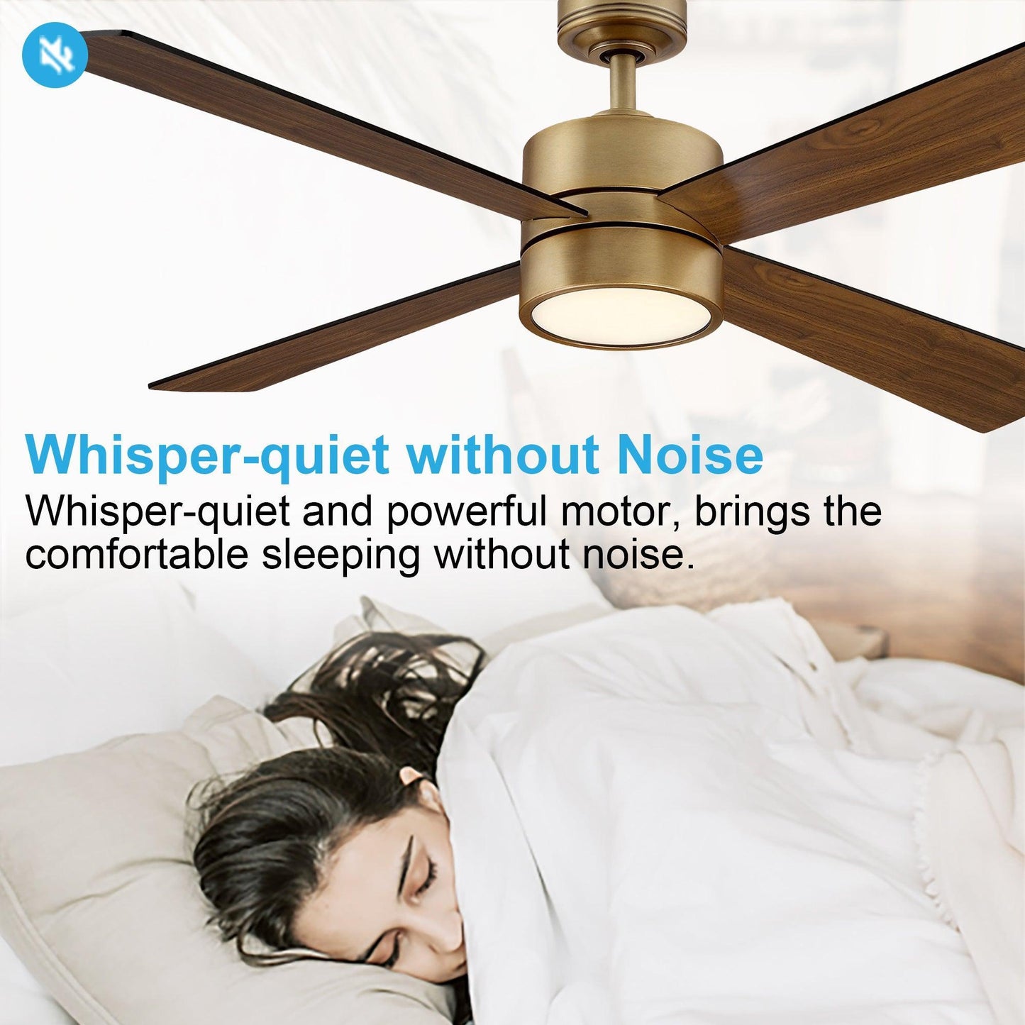 52" Bucholz Industrial Ceiling Fan with Dimmable LED Light