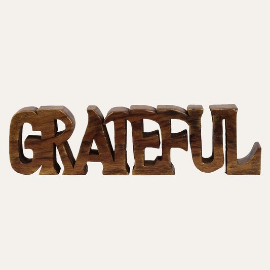 Grateful – Hand-Carved Wooden Sculpture