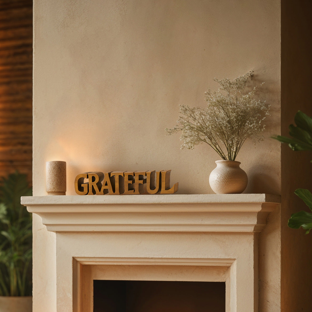 Grateful – Hand-Carved Wooden Sculpture