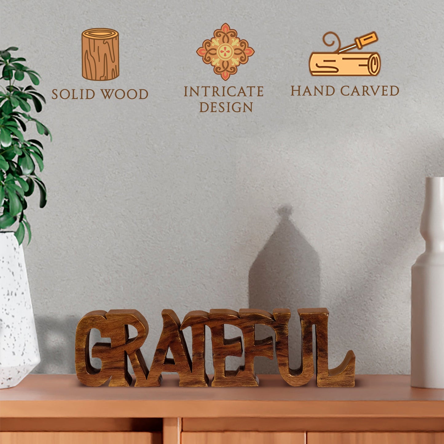 Grateful – Hand-Carved Wooden Sculpture