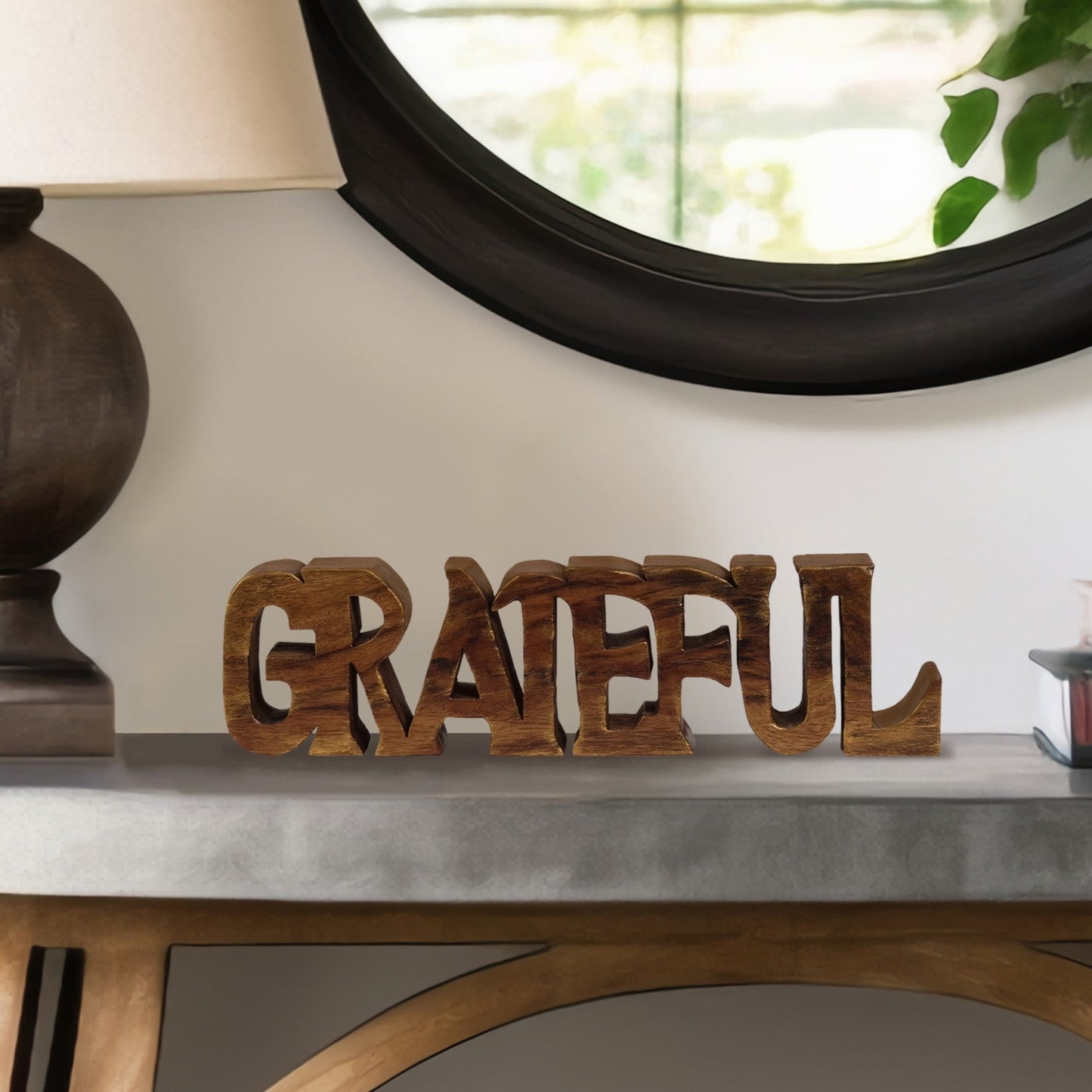 Grateful – Hand-Carved Wooden Sculpture