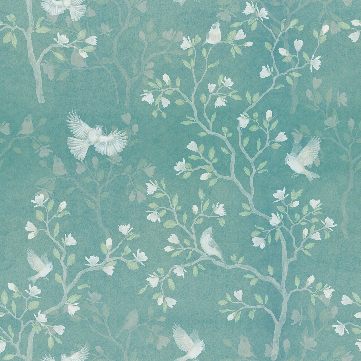 Chinoiserie Magnolia Bird Wallpaper Peel and Stick