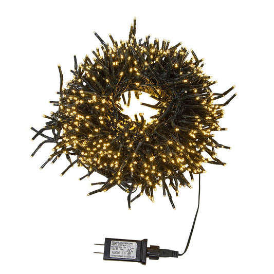 480-Light Fairy Warm White LED Connectable Cluster Garland