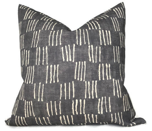 Matchsticks Pillow Cover in Pebble Grey, George Spencer Textiles