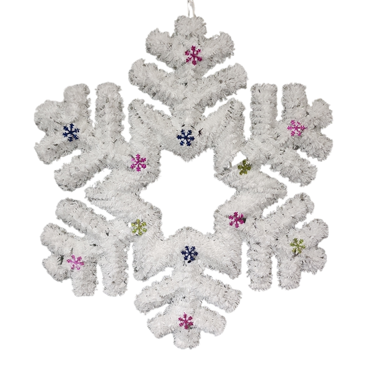 Garland Tinsel Snowflake  Wall Hanging