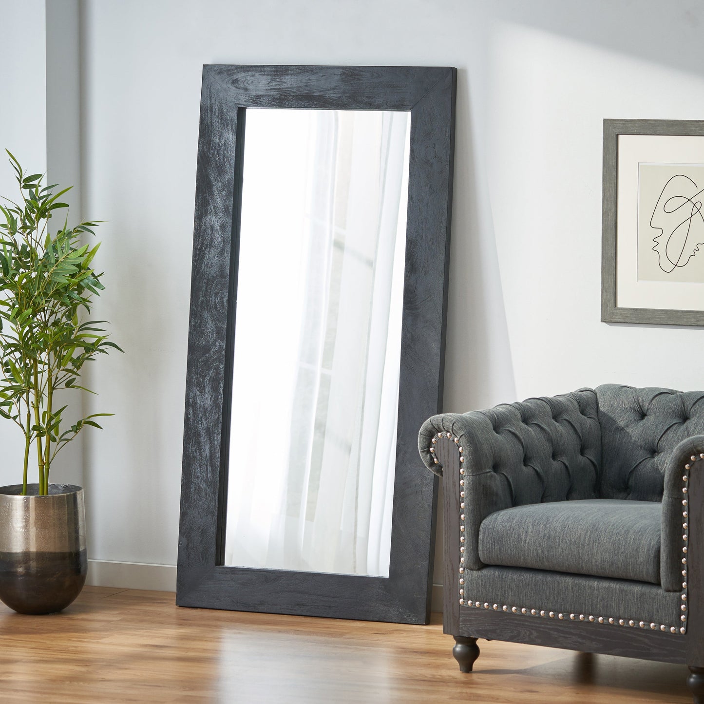 Wood Mirror - Ramsay Rustic Handcrafted Full Length Mirror