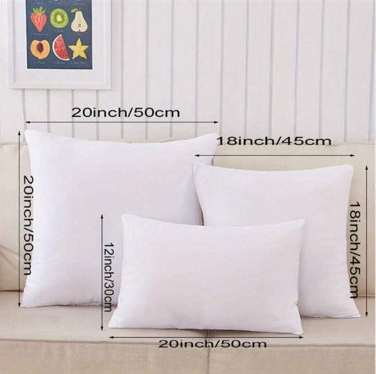 Mixed sizes of one 12"x20" one 18"x18", one 20"x20" combo-set-of-3- Throw pillow covers and inserts