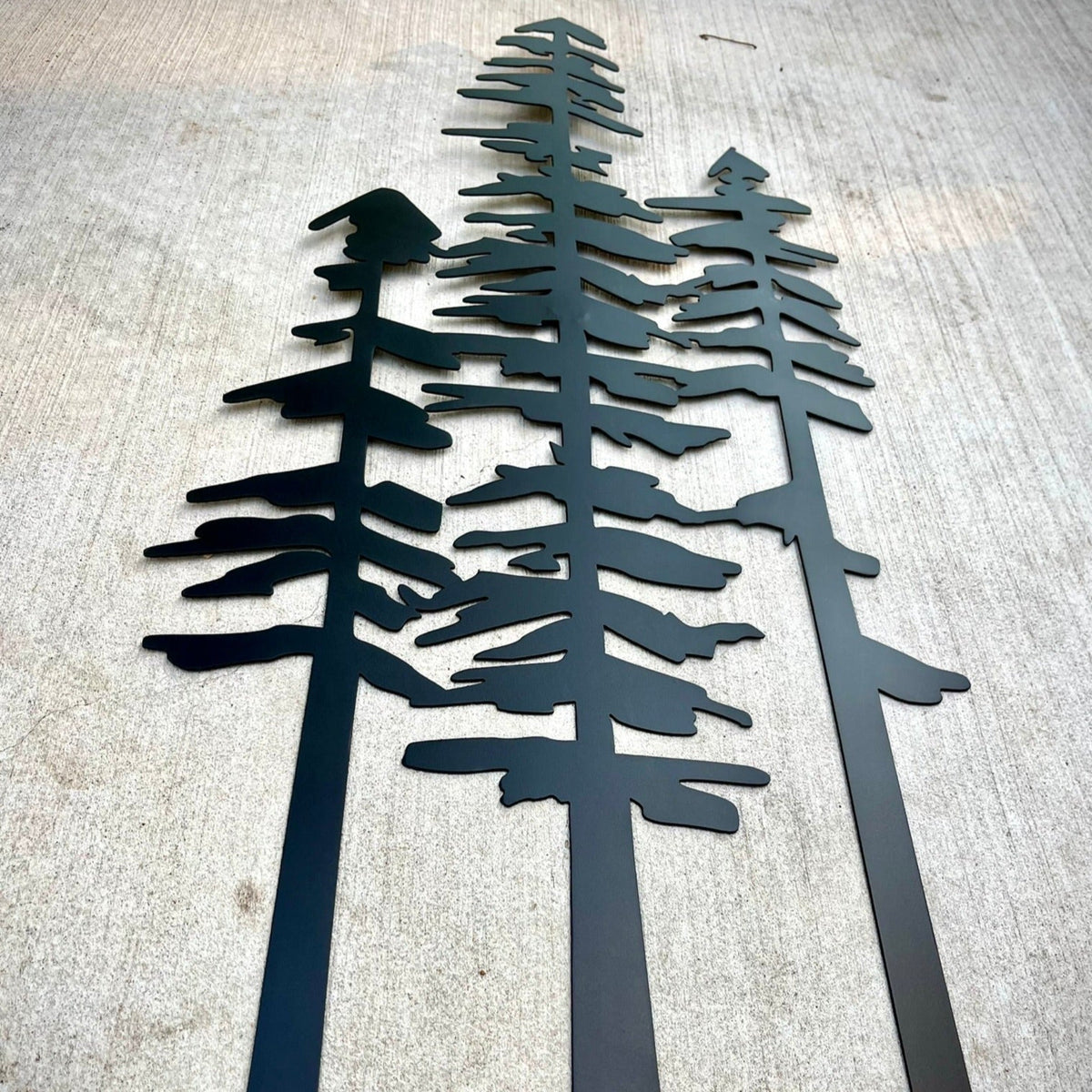 Pine Tree Trio Metal Wall Art