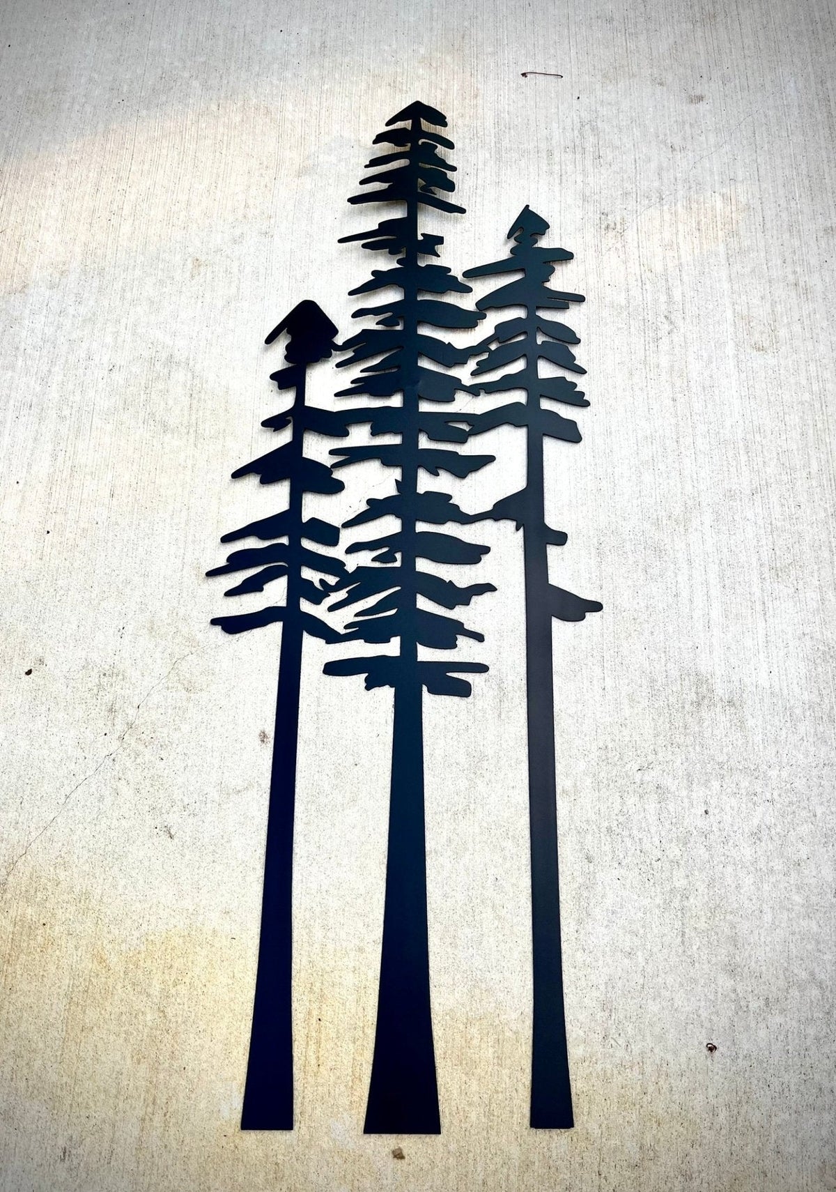 Pine Tree Trio Metal Wall Art