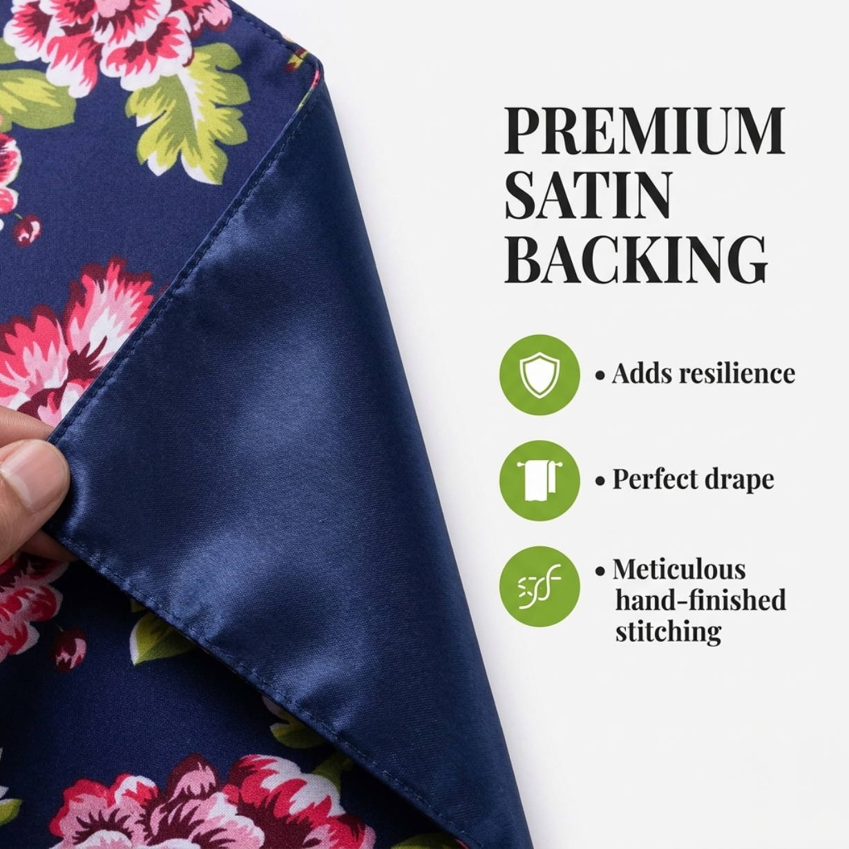 Blue Table Runner - Floral Polyester Indoor Outdoor Decorative Table Cloth