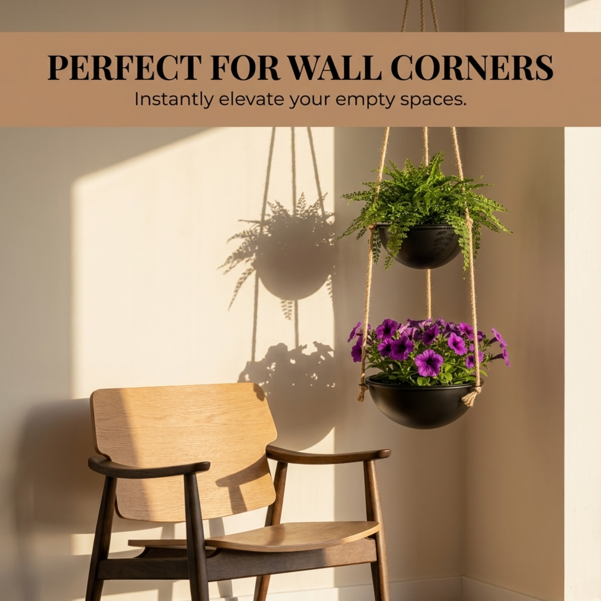 Hanging Planter with 2 Pots