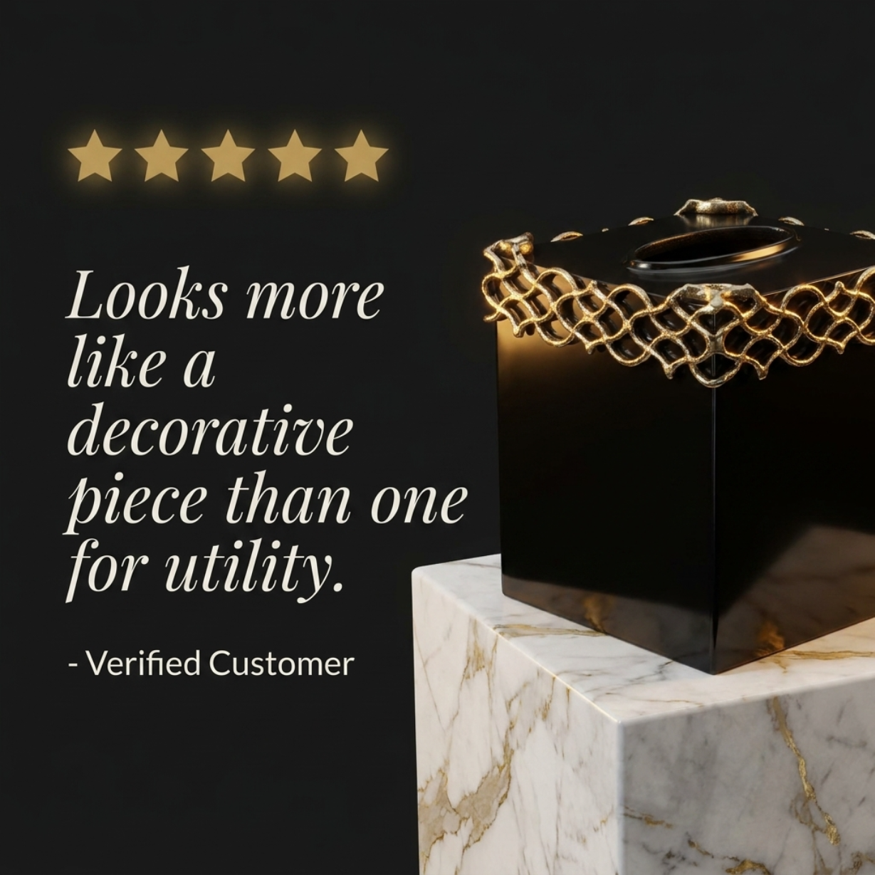 Tissue Box Cover – Elegant Aluminum Bath Tissue Holder With Corrosion Resistant Finish