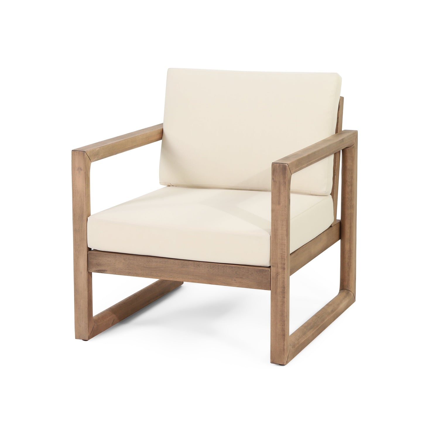 Outdoor Acacia Wood Patio Club Chair