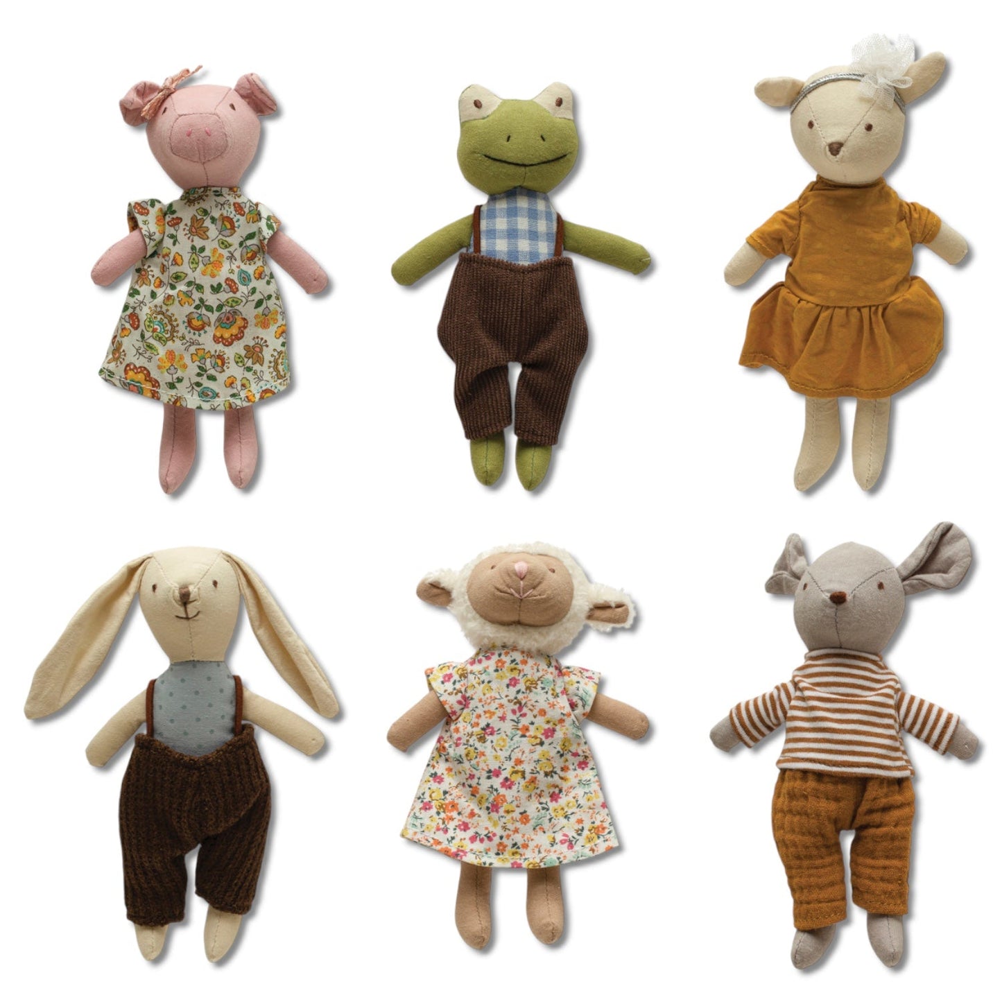 Dressed Plush Animal Friends | 6 Styles