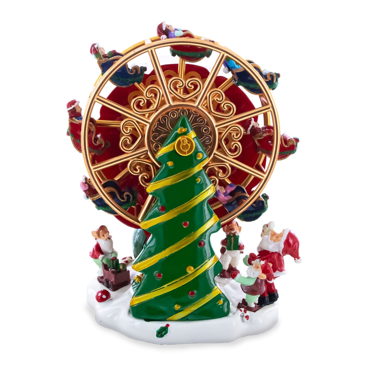 Santa's Whirling Ferris Wheel Rotating Musical Figurine