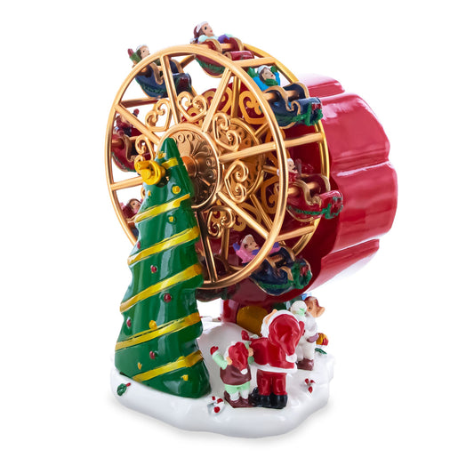 Santa's Whirling Ferris Wheel Rotating Musical Figurine