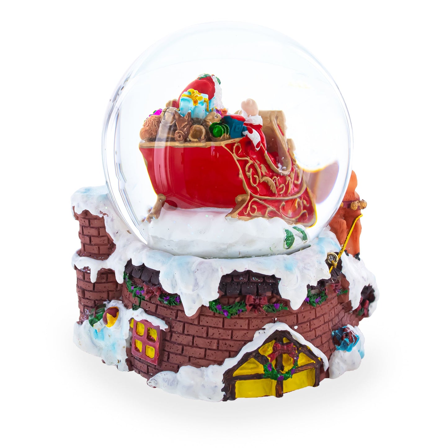 Santa Delivering Gifts Musical Christmas Water Snow Globe