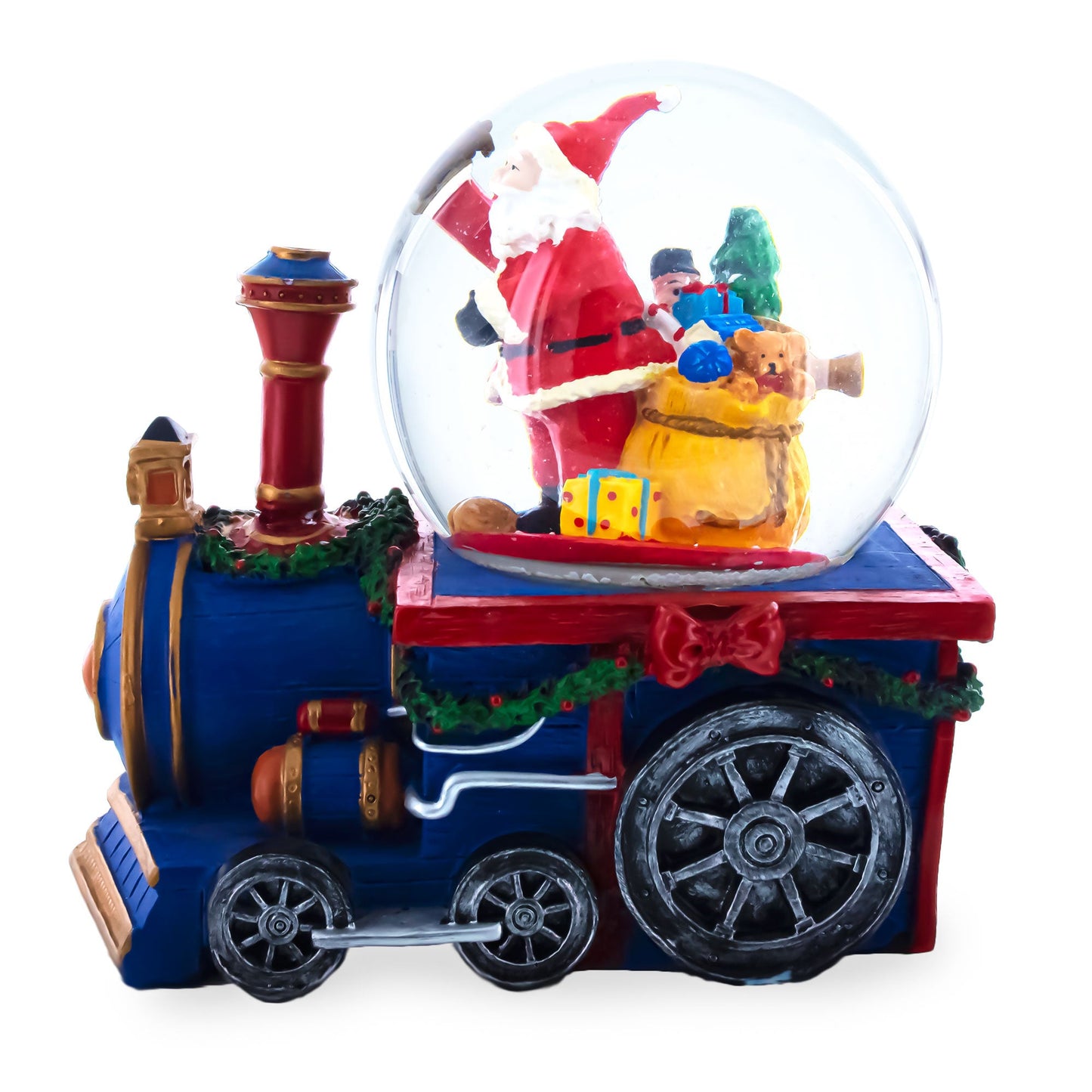 Santa's Train of Gifts Musical Water Snow Globe