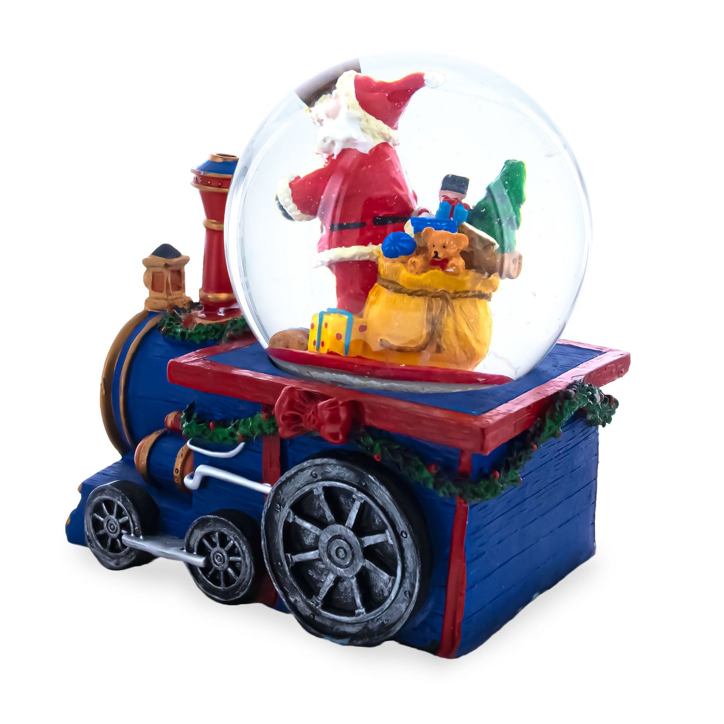 Santa's Train of Gifts Musical Water Snow Globe