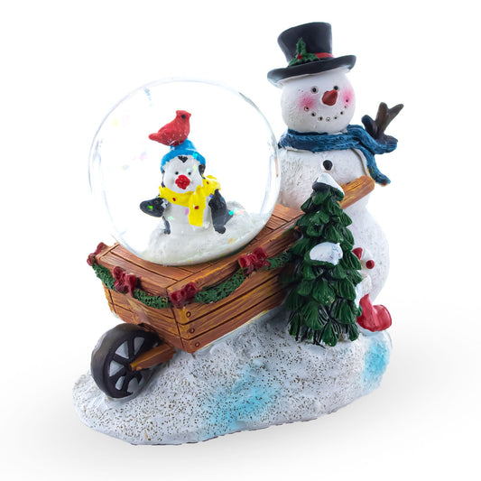 Snowman, Penguin and Cardinal Mini Water Snow Globe