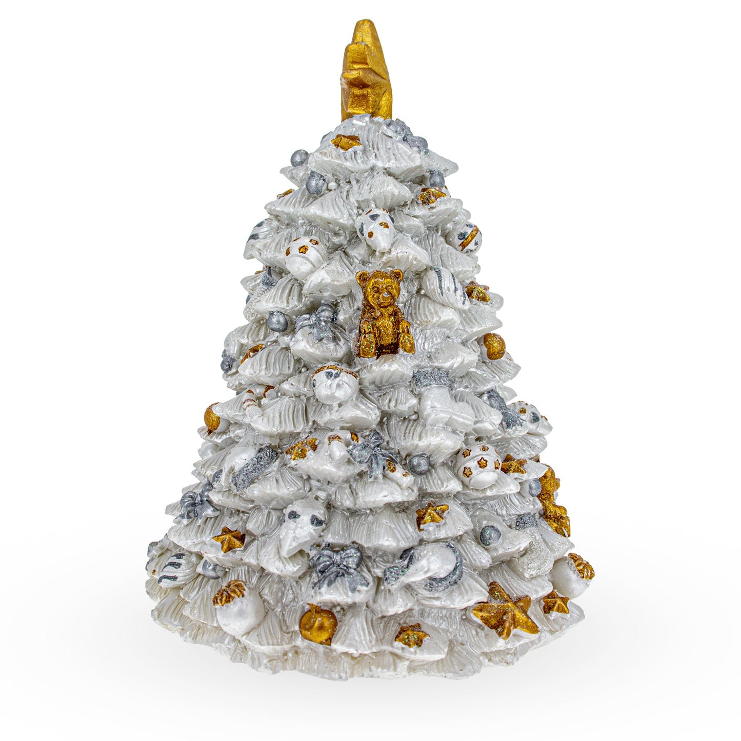 White Christmas Tree Spinning Musical Figurine
